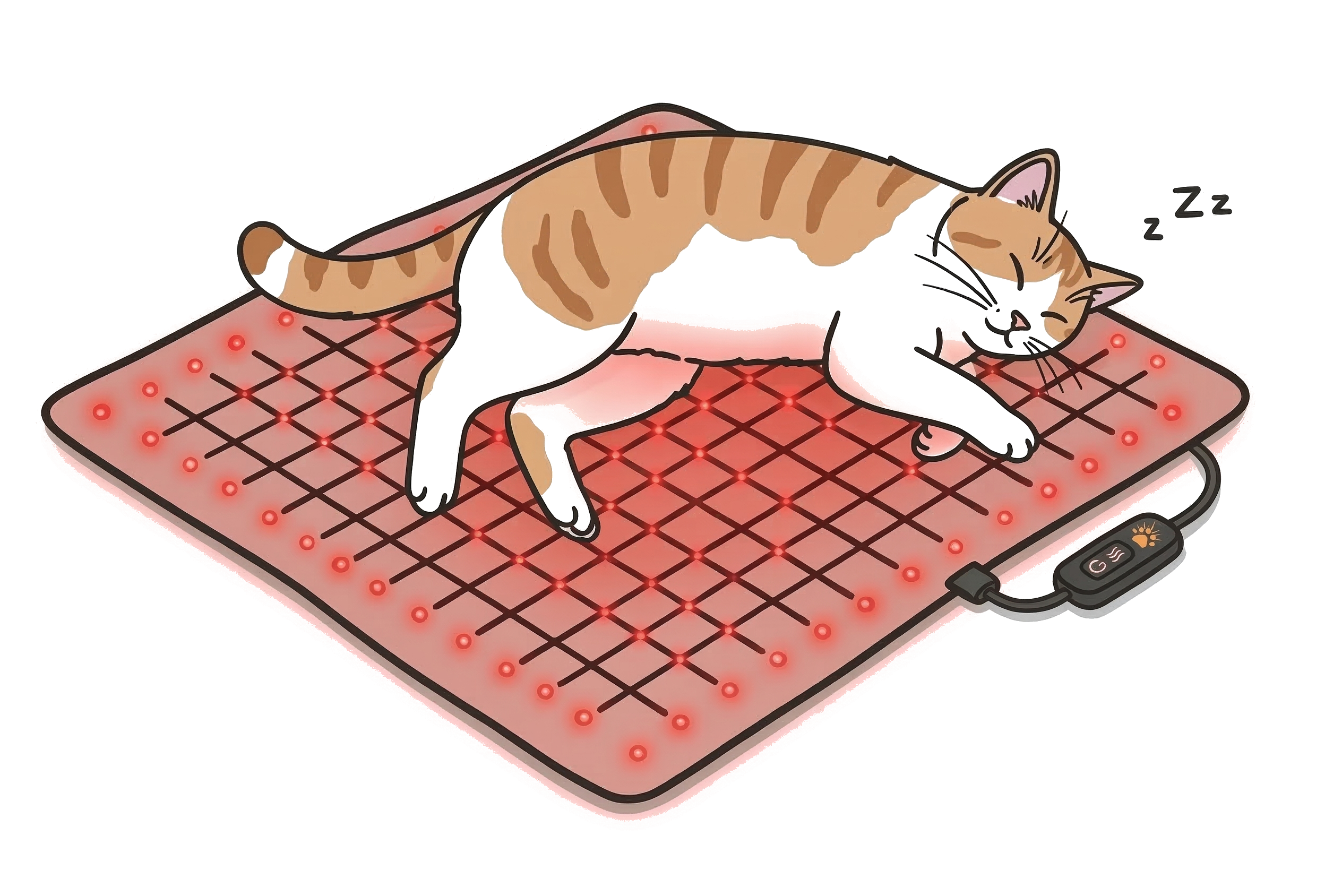 Cat sleeping on Lumera Revival Mat